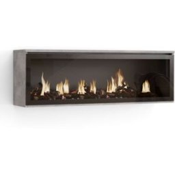 Skraut home Chimenea eléctrica led efecto madera cemento 107x25x38cm efecto fuego