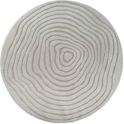The carpet Alfombra diseño abstracto, gris, 160 cm ronda