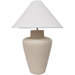 Decowood Lámpara de mesa de cerámica en color blanco de 71cm