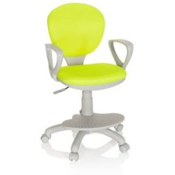 hjh OFFICE Silla giratoria para niños tela verde/gris