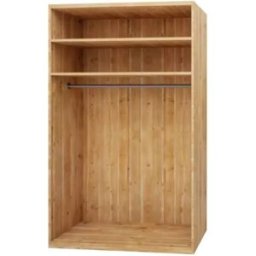 Tradis Armario con barra para ropa, madera maciza