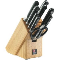 Richardson Sheffield Bloque de 9 piezas con afilador acero inoxidable negro