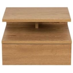 Drawer Mesa de noche de pared con 1 cajón de madera - madera clara