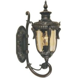 ELSTEAD LIGHTING Aplique de exterior elegante con diseño antiguo y vidrio texturizado