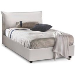 Talamo Italia Cama tamaño queen en ecopiel blanca 120x190 cm
