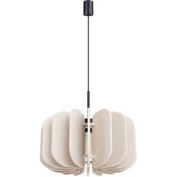 Sollux Lighting Lámpara colgante beige/negro fieltro/acero alt. 146 cm