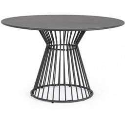 Konte.Design Mesa redonda de acero antracita ø 120 cm