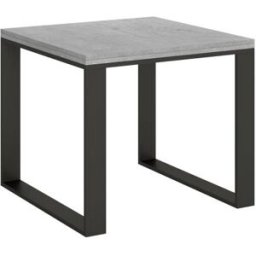 Itamoby Mesa tipo libro 90x90/180 cm efecto madera gris cemento, hierro