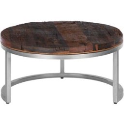 WOMO-DESIGN Mesa de Centro Redonda Surabaya Ø 70 x 35 cm Hecha a Mano