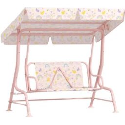 AIYAPLAY Columpio jardín infantil 112x75x120 cm rosa