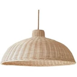 Wonderlamp Pantalla para lámpara de techo de ratán natural clara ø58cm