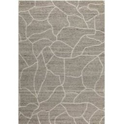 Wecon Home Alfombra beige y topo tejida a mano diseño piedra 200x300