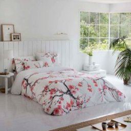 Ethere Funda nórdica 100% algodón con estampado floral 260x240 cm