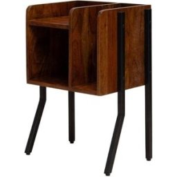Chehoma Mesa auxiliar de madera marrón