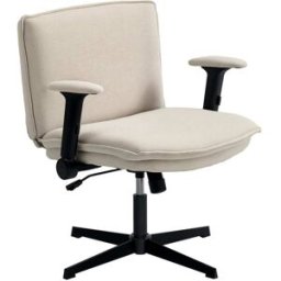 Homcom Silla de oficina 76x70x97 cm crema