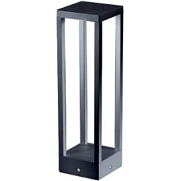 Poste de jardín led gris oscuro 15w 3000k zafferano