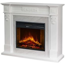 Chimenea eléctrica divina fire efecto mármol blanco l121xp38xh108 cm