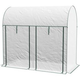 Maison Chic Invernadero de jardín de pe blanco de 200x100x178 cm.