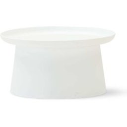 Defora Home Mesa auxiliar redonda jardín polipropileno D70cm blanco