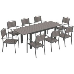 Outsunny Conjunto de jardín 225x85x75 cm gris
