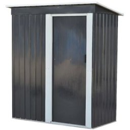 Unique Cobertizo de jardín metal gris antracita