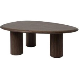 Koketto Home Mesa de centro en color nogal de diseño y patas cilíndricas