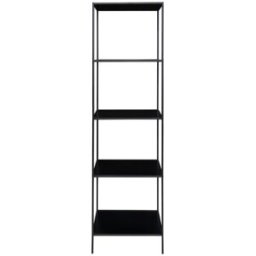 House Nordic Estantería de madera y metal 51x170cm - negro