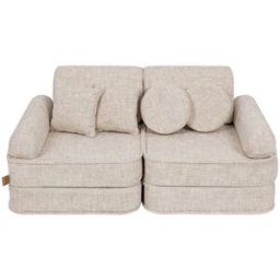 MeowBaby Sofá modular infantil de tweed 10 pcs