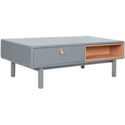 NIYLO Mesa de centro de mdf gris de 120x60x40 cm