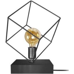 Tosel Lámpara de mesa cubo metal antracita