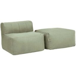 Icon Sofá modular de jardín de 2 plazas en olefina impermeable verde salvia