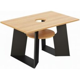 Urban Meuble Mesa para gatos de diseño en madera y metal con superficie perforada