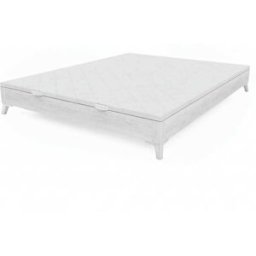 Morfeo Canapé abatible slim con patas 105x190 polar con gran almacenaje