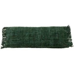 Bazar Bizar Funda de cojín de algodón en verde 35x100x10 cm
