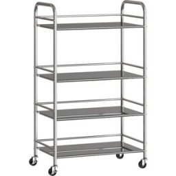 Homcom Carrito de cocina 60x35x100 cm plata
