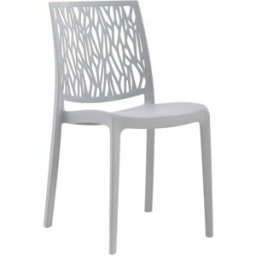 Fuori Conjunto de 6 sillas de resina para interior o exterior gris claro