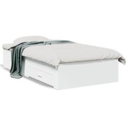 Maison Chic Cama individual cama con cajones madera blanco 90x200 cm