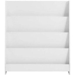 SoBuy Librería infantil con 4 compartimentos abiertos mdf blanco