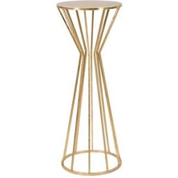 Mauro Ferretti Mesa redonda de metal dorado ø cm 38x100