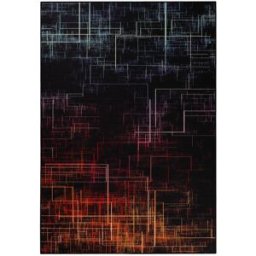 Wecon Home Alfombra plana con diseño gamer negra 110x160