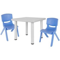 Bieco Conjunto mesa y sillas infantil, apilable y antivuelco