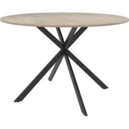 Homcom Mesa de comedor 120x120x75 cm marrón oscuro