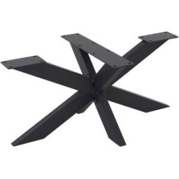 ML-Design Pata de mesa industrial 98 x 58 x 43 cm acero negro diseño en X