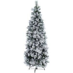 Konte.Design Árbol de Navidad nevado slim 210 cm