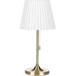 Beliani Lámpara de mesa metal dorado