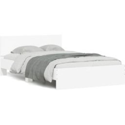 Maison Chic Cama matrimonial con cabecero madera blanco 120x200 cm