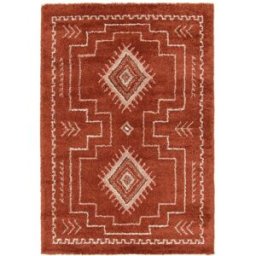 AFK Alfombra diseño suave y voluminosa rojo 160 x 230 cm