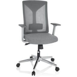 hjh OFFICE Silla de oficina profesional tela / tejido de malla gris