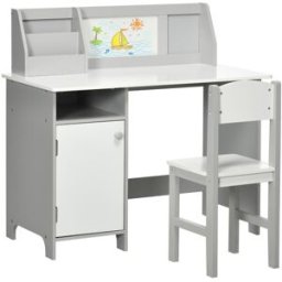 Homcom Muebles infantiles 90x45x85 cm gris
