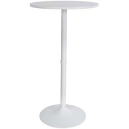CLP Mesa alta redonda para 4 personas en madera blanco/blanco